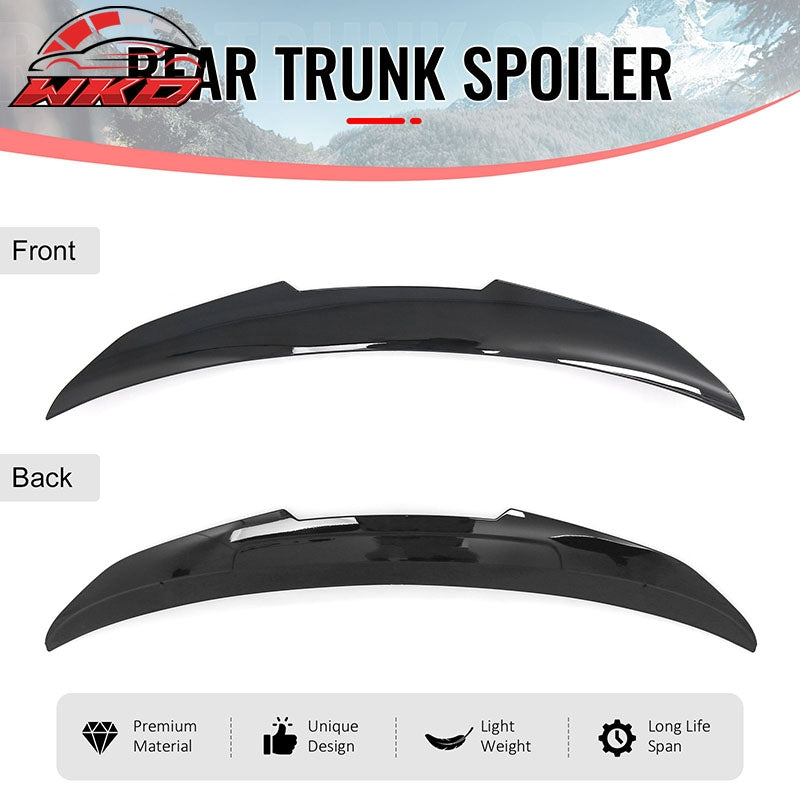 Fits 2015-2020 BMW F36 4-Series Gran Coupe PSM Trunk Spoiler Gloss Black ABS