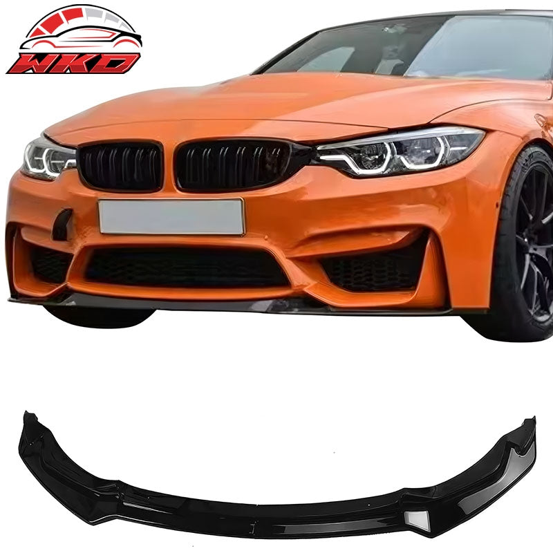 Wholesale 15-20 BMW F80 M3 F82 M4 CS Style Front Bumper Lip Spoiler Gloss Black ABS - Wikond Auto
