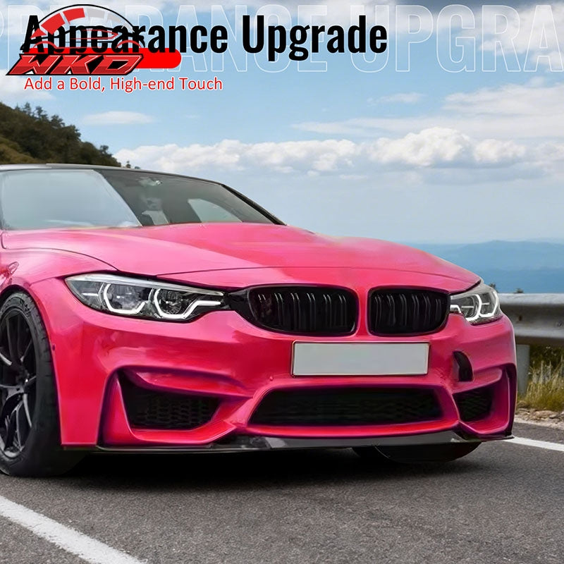 Wholesale 15-20 BMW F80 M3 F82 M4 CS Style Front Bumper Lip Spoiler Gloss Black ABS - Wikond Auto