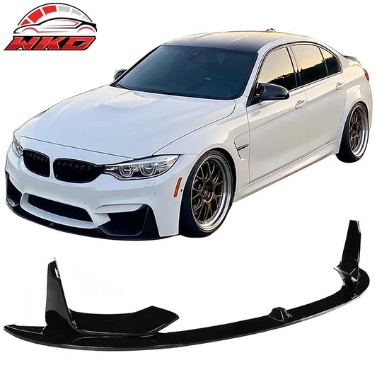 Wholesale 15-20 BMW F80 M3 F82 M4 MP Style Front Bumper Lip Spoiler Gloss Black ABS - Wikond Auto