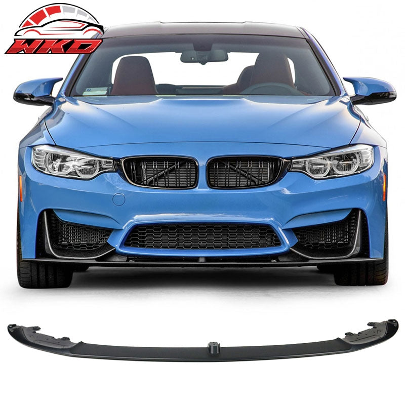 Fits 15-20 BMW F82 F80 M3 M4 Carbon Fiber Side Splitters + Front Bumper Lip PP