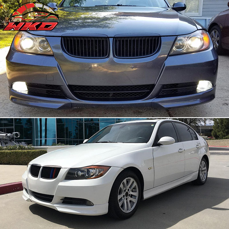 Fits 05-08 BMW E90 3-Series OE Style Front Bumper Lip Chin Spoiler PP Unpainted
