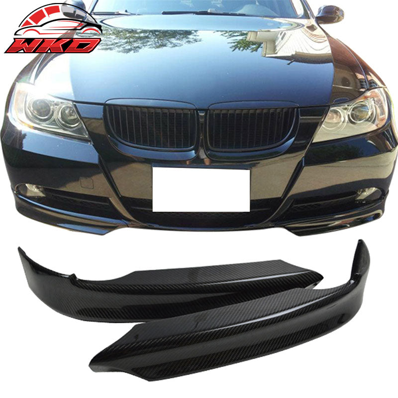 For 05-08 BMW E90 3-Series Front Bumper Lip OE Style Matte Carbon Fiber Splitter