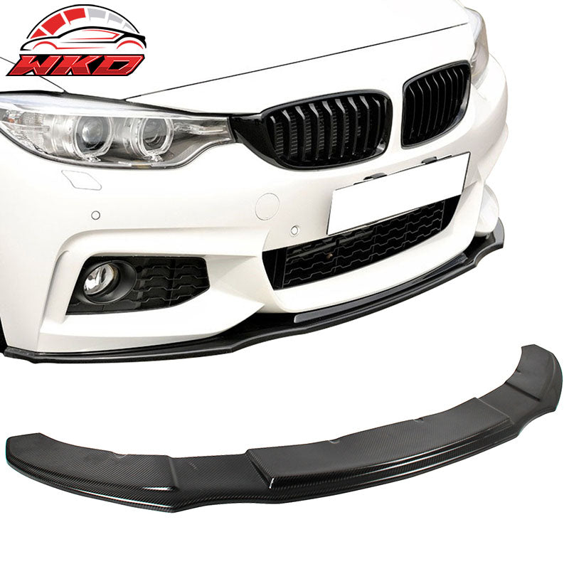 Fits 14-20 BMW F32 4 Series M-T Style Front Bumper Lip - Matte Carbon Fiber