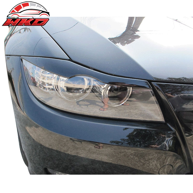 Fits 06-11 BMW 3 Series E90 Sedan ABS Front Headlight Eyebrow Eyelid Cover