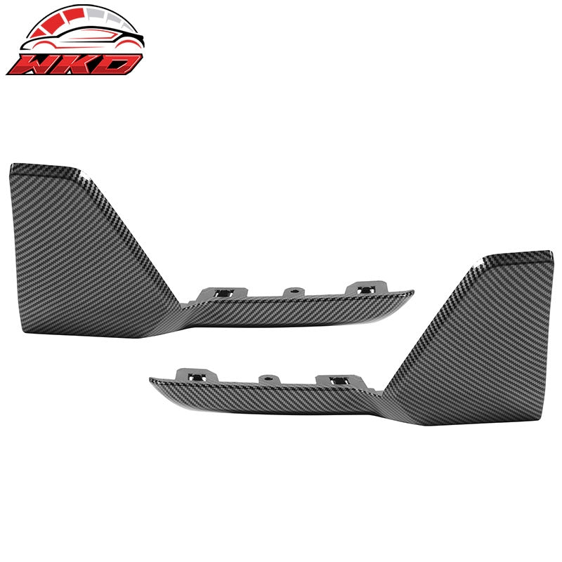 Fits 19-26 BMW G05 X5 M Sport MP Style 2PC Rear Bumper Aprons Carbon Fiber Print