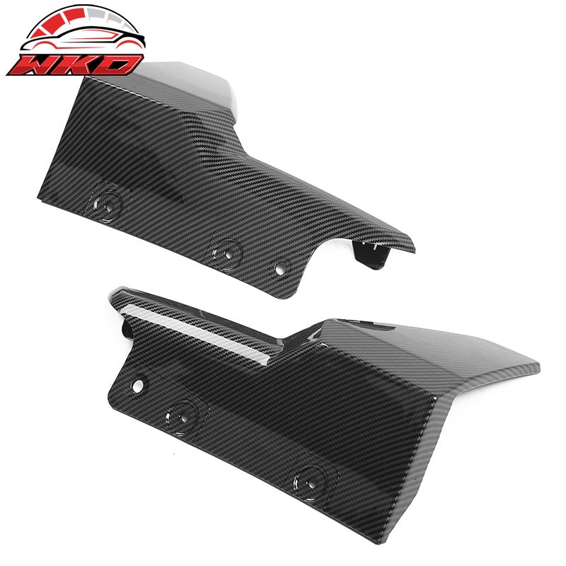Fits 19-26 BMW G05 X5 M Sport MP Style 2PC Rear Bumper Aprons Carbon Fiber Print