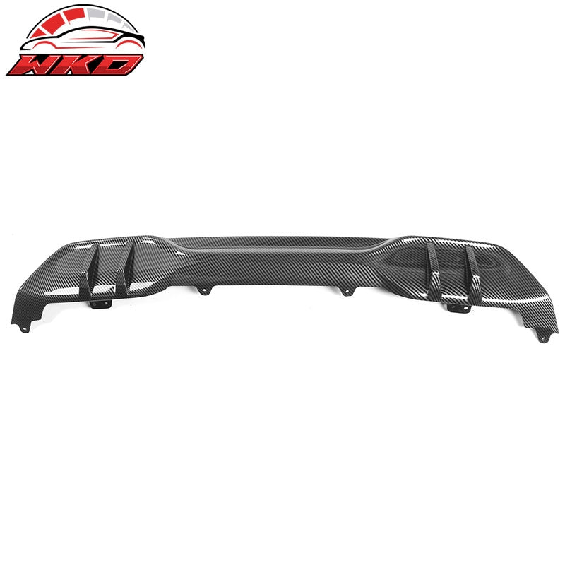Fit 19-26 BMW G05 X5 M Sport MP Style Rear Bumper Diffuser PP Carbon Fiber Print