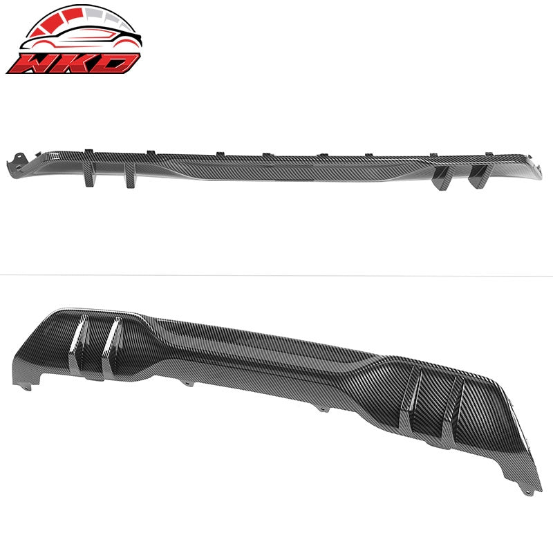 Fit 19-26 BMW G05 X5 M Sport MP Style Rear Bumper Diffuser PP Carbon Fiber Print