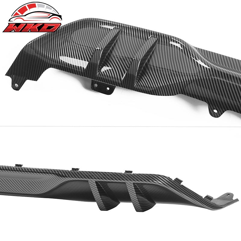 Fit 19-26 BMW G05 X5 M Sport MP Style Rear Bumper Diffuser PP Carbon Fiber Print