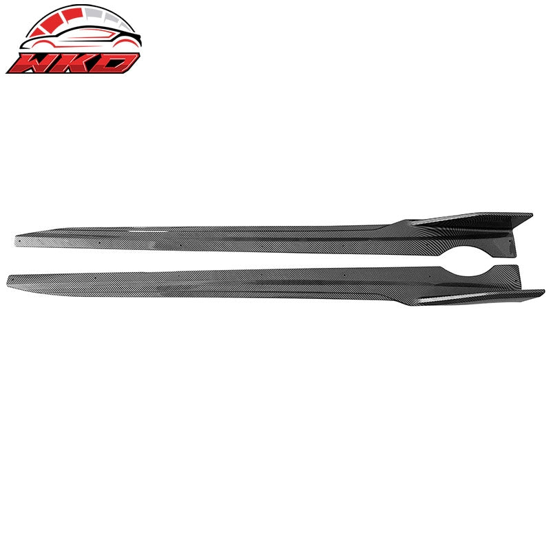 Fits 19-26 BMW G05 X5 M Sport PP Side Skirts Extension Panel Carbon Fiber Print