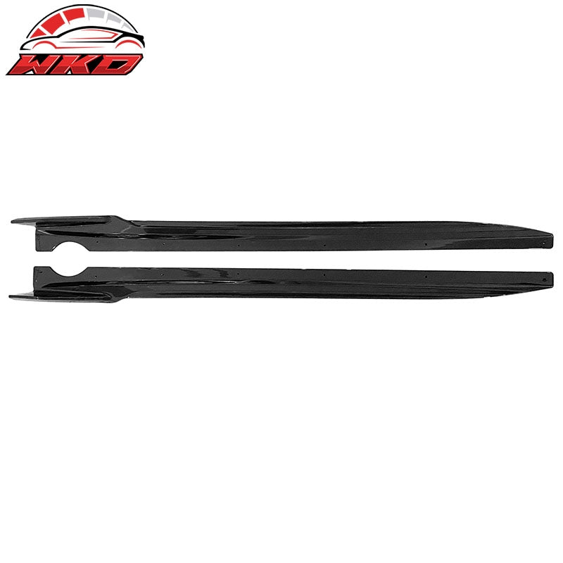 Fits 19-26 BMW G05 X5 M Sport Side Skirts Extension Panel PP Gloss Black 2PC
