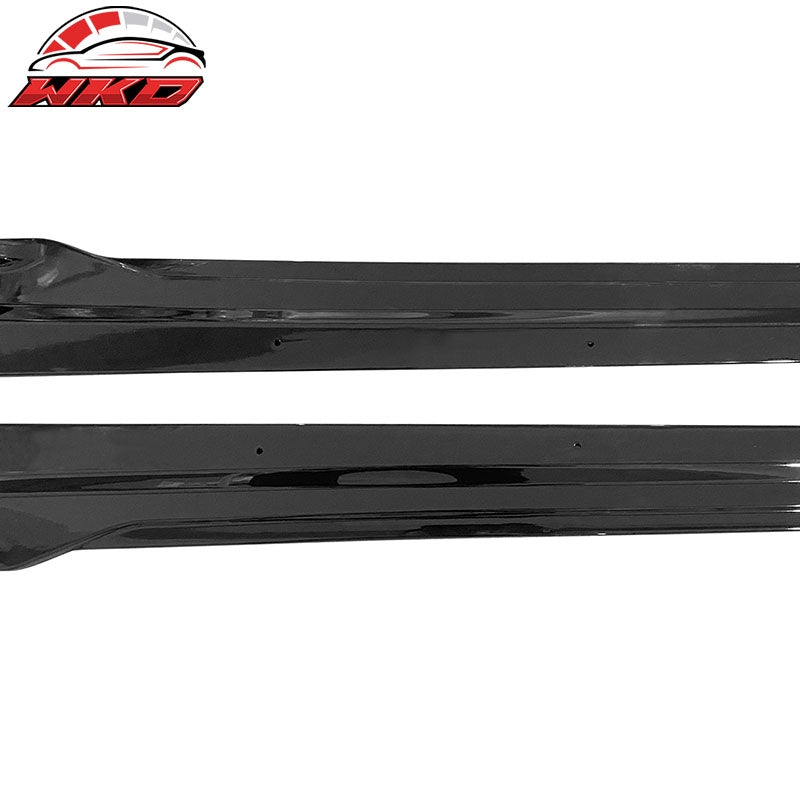 Fits 19-26 BMW G05 X5 M Sport Side Skirts Extension Panel PP Gloss Black 2PC