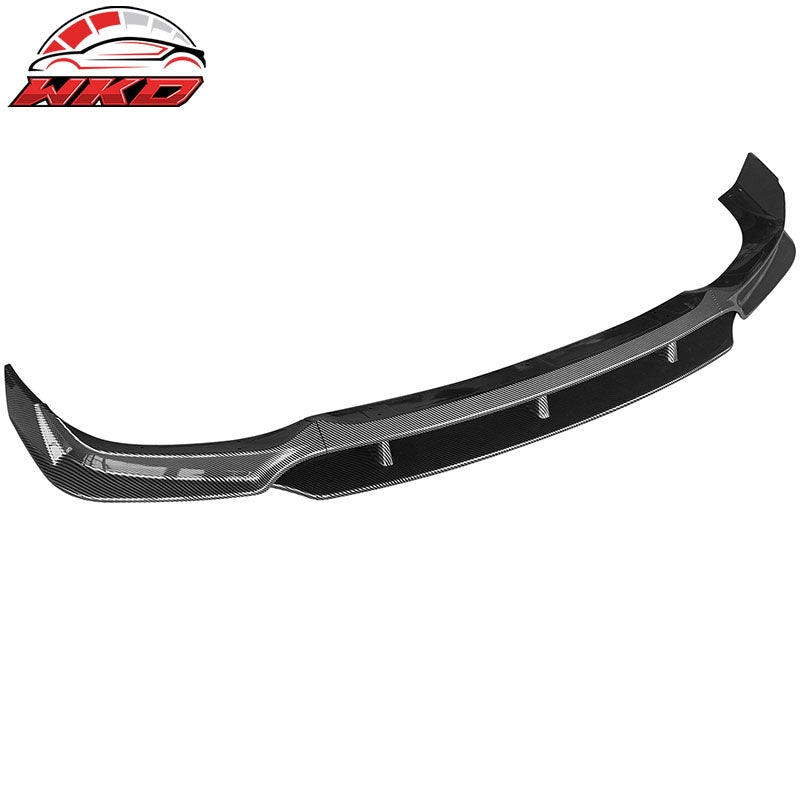 Fits 20-23 BMW G06 X6 M Sport Pre-LCI Carbon Fiber Print Front Bumper Lip 4PC