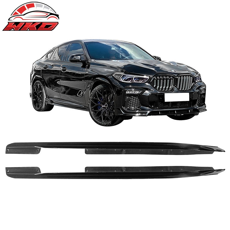 Wholesale 20-26 BMW G06 X6 M Sport Side Skirts IKON Style Gloss Black PP Rocker Panel