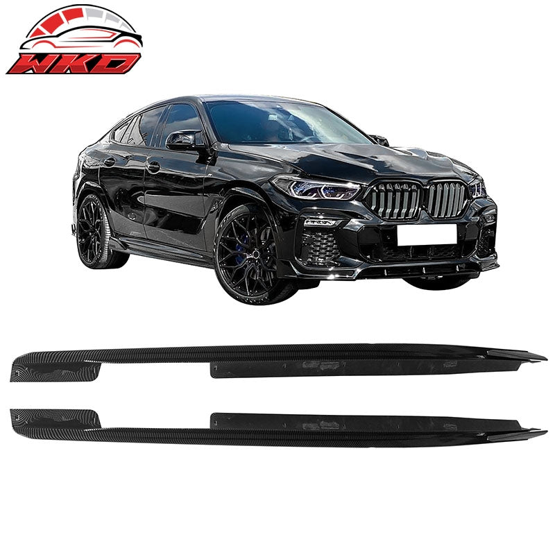 Wholesale 20-26 BMW G06 X6 M Sport IKON Style 2PCS Side Skirts PP Carbon Fiber Print