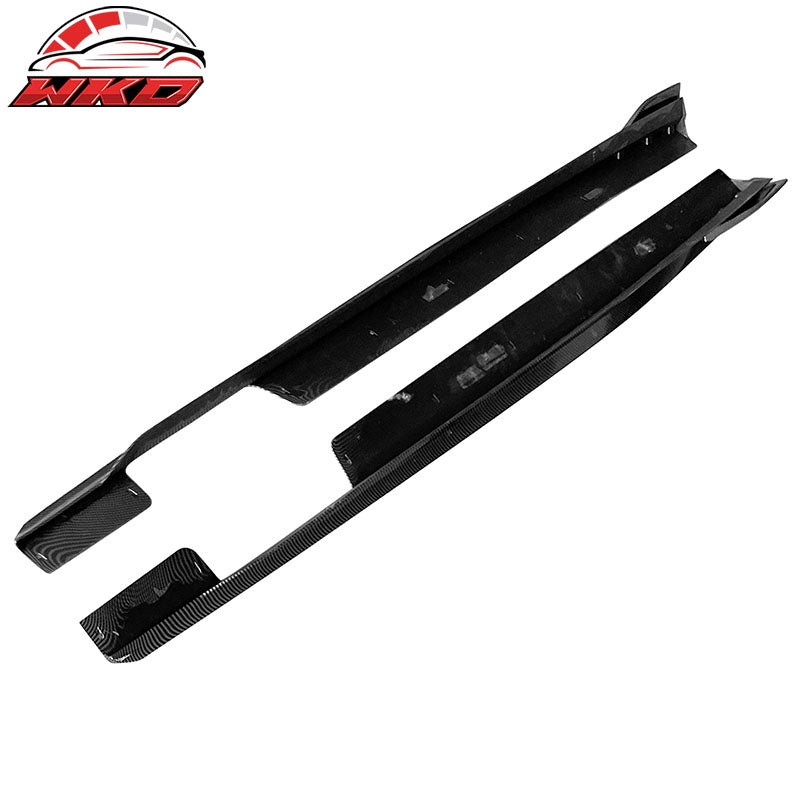 Fits 20-26 BMW G06 X6 M Sport IKON Style 2PCS Side Skirts PP Carbon Fiber Print