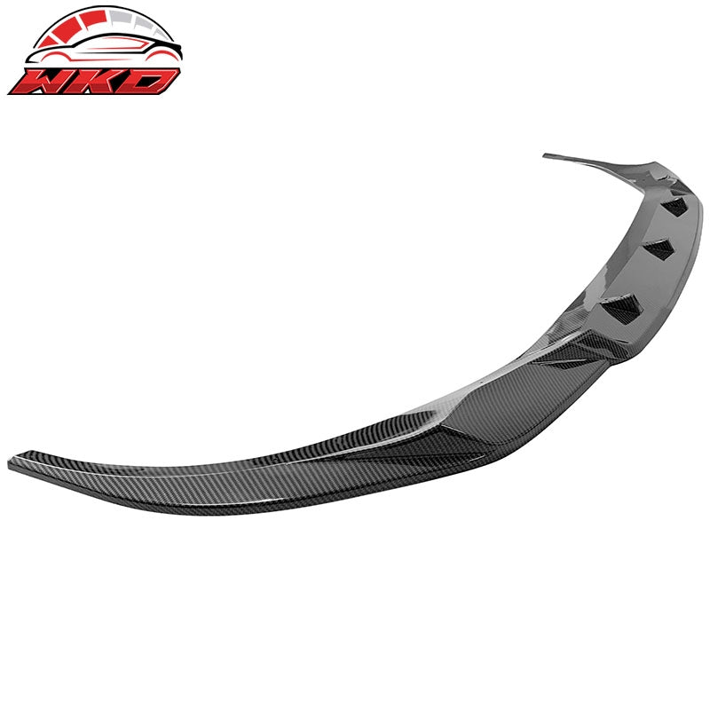 Fits 20-22 BMW G12 7-Series IKON Style Front Bumper Lip PP Carbon Fiber Print