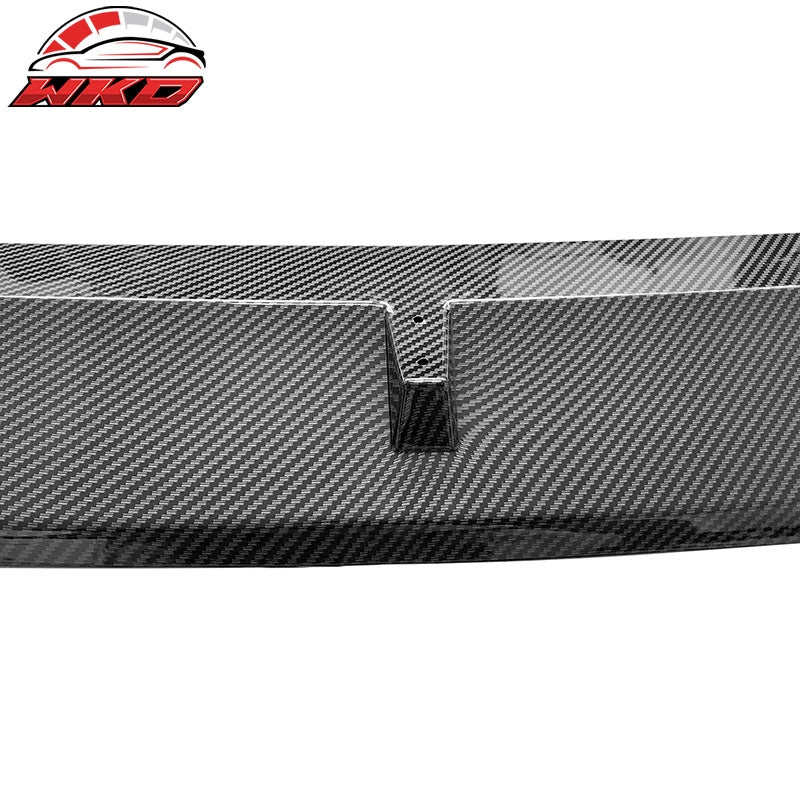 Fits 20-22 BMW G12 7-Series IKON Style Front Bumper Lip PP Carbon Fiber Print