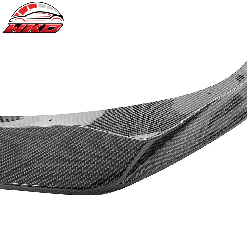 Fits 20-22 BMW G12 7-Series IKON Style Front Bumper Lip PP Carbon Fiber Print