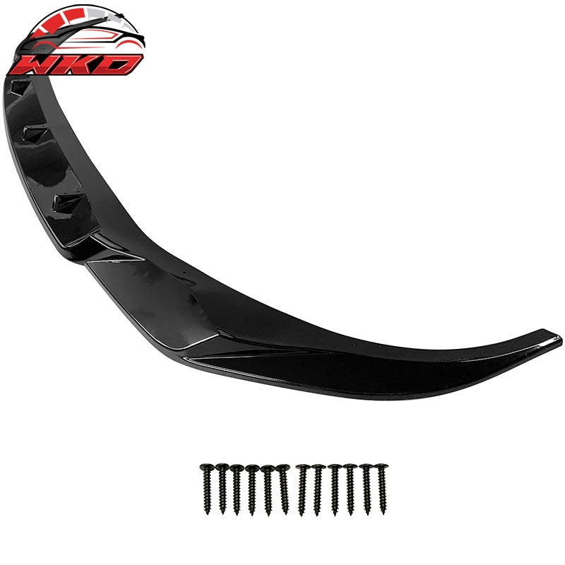Fits 20-22 BMW G12 7-Series IKON Style Front Bumper Lip Spoiler Gloss Black PP