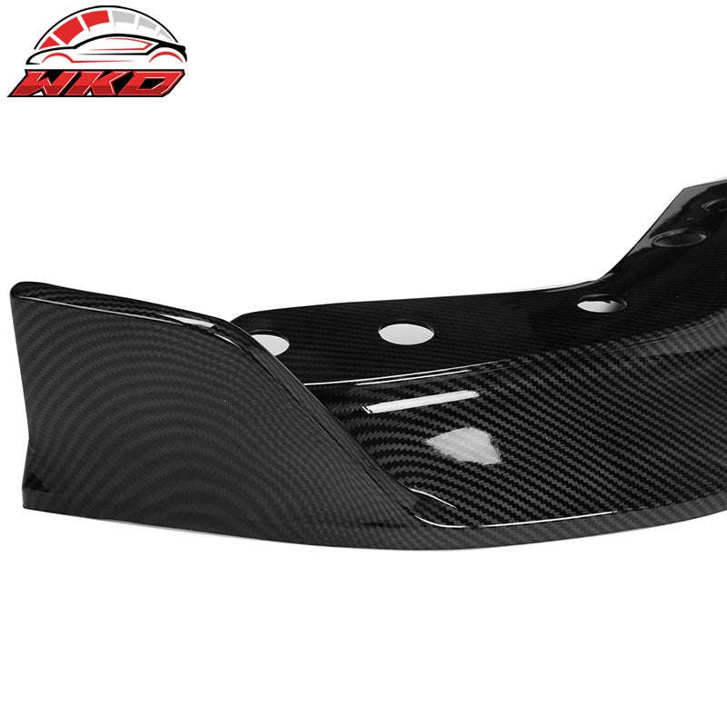 Fits 19-22 BMW G20 3 Series 3PC V1 Style Carbon Fiber Print Front Bumper Lip PP