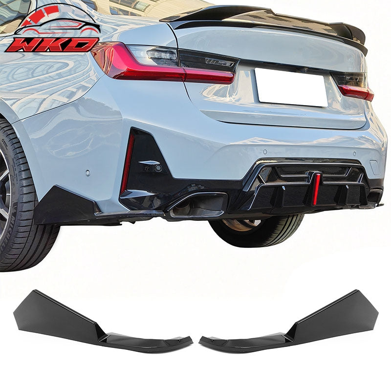 Wholesale 23-26 BMW G20 3-Series IKON Style Rear Bumper Side Corner Apron Gloss Black - Wikond Auto