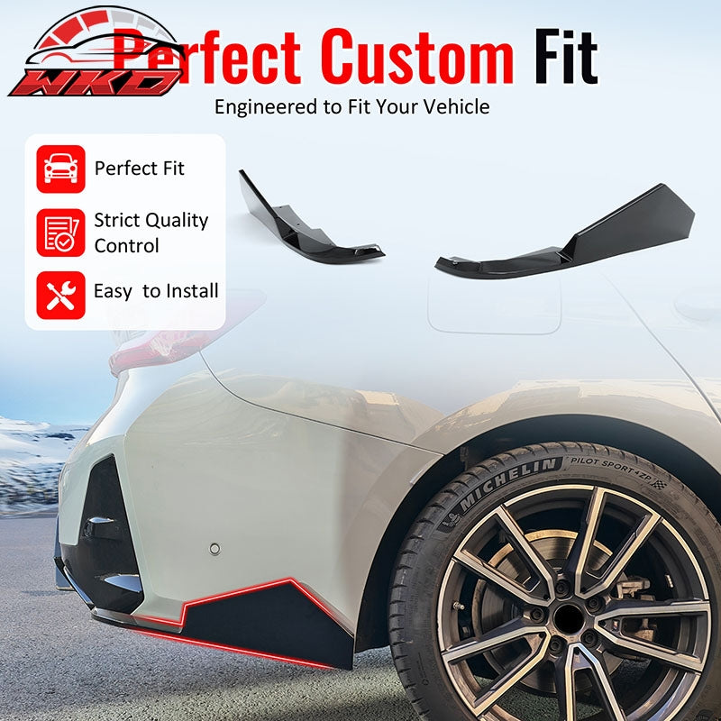 Wholesale 23-26 BMW G20 3-Series IKON Style Rear Bumper Side Corner Apron Gloss Black - Wikond Auto
