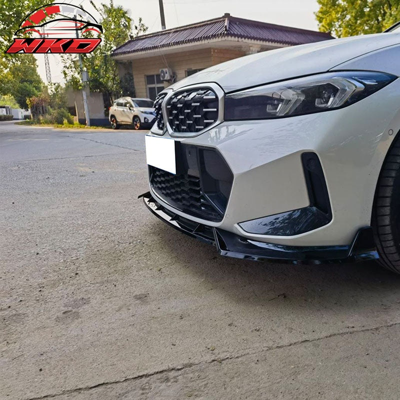 Fits 23-26 BMW G20 3 Series M Sport M340i IKON Front Bumper Lip Gloss Black - PP