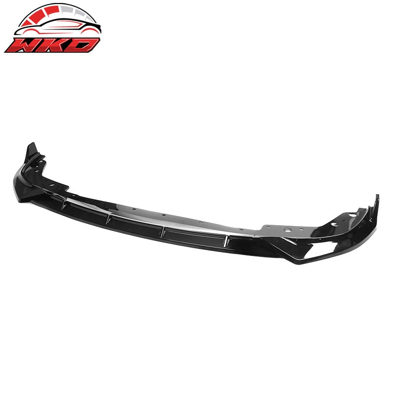 Fits 23-26 BMW G20 3 Series M Sport M340i IKON Front Bumper Lip Gloss Black - PP