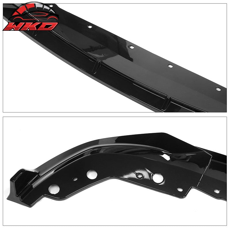 Fits 23-26 BMW G20 3 Series M Sport M340i IKON Front Bumper Lip Gloss Black - PP