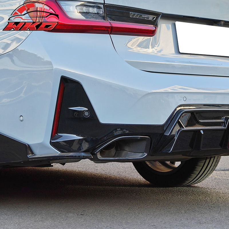 Fits 19-26 BMW G20 3-Series M340i Rear Exhaust Tail Pipe Finishers Muffler Tips