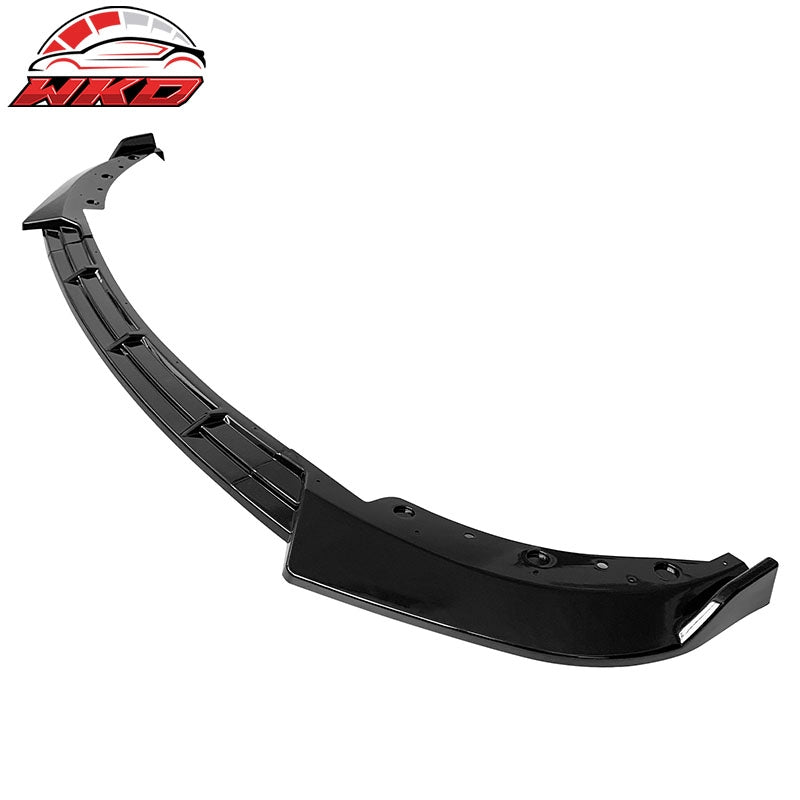 Fits 19-22 BMW G20 3 Series Sport Line Gloss Black Front Bumper Lip Spoiler 3PC