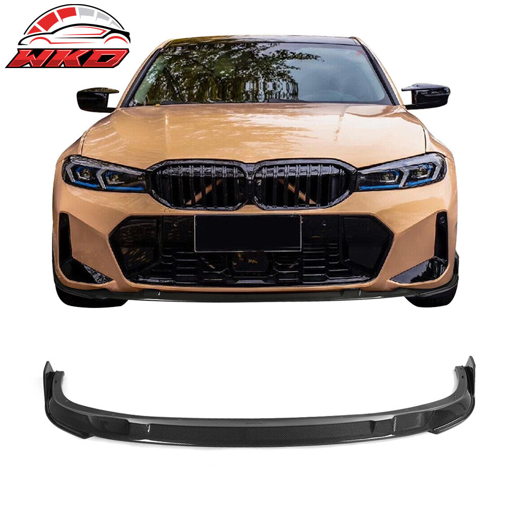 Fits 23-26 BMW G20 LCI M340i M Sport Carbon Fiber Front Bumper Lip 3D Style Kit