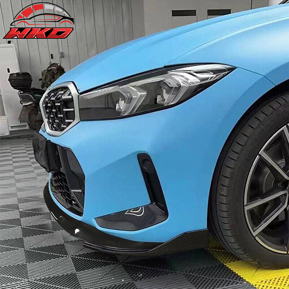 Fits 23-26 BMW G20 LCI M340i M Sport Carbon Fiber Front Bumper Lip 3D Style Kit