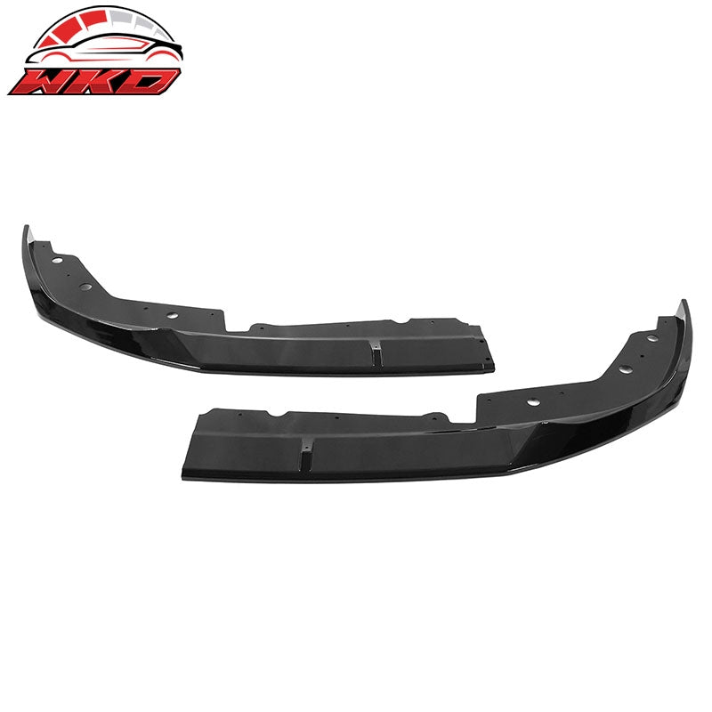 Fits 23-26 BMW G20 M Sport M340i Front Bumper Lip M Performance 2PC Gloss Black