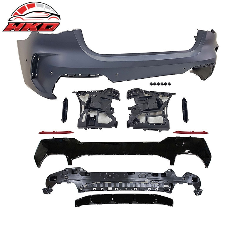 Fits 21-26 BMW G22 G23 430i/M440i Rear Bumper M440i Style Conversion w/ Diffuser