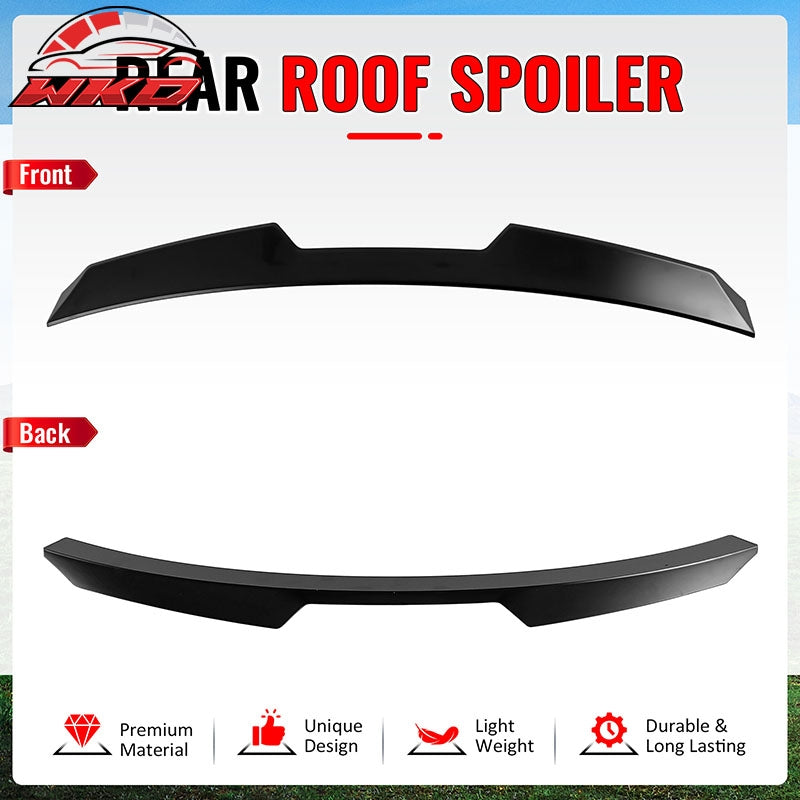 Fits 22-26 BMW G26 4-Series Gran Coupe & i4 V Style Roof Spoiler Primer Black