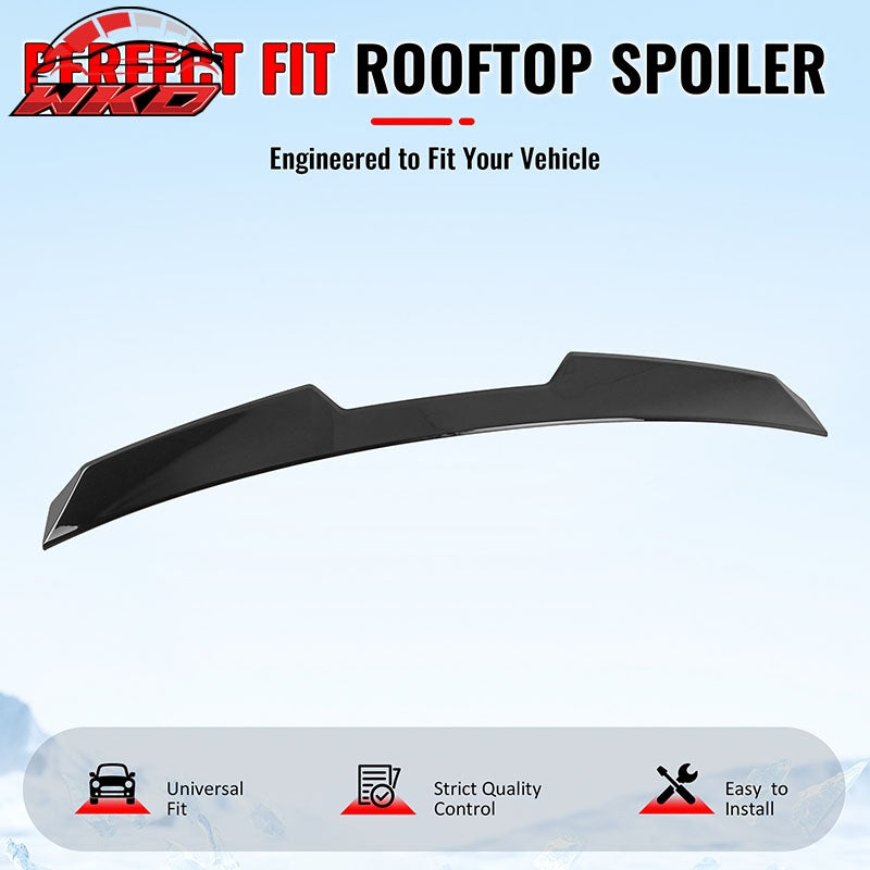 Fits 22-26 BMW G26 4-Series Gran Coupe & i4 V Style Roof Spoiler Gloss Black