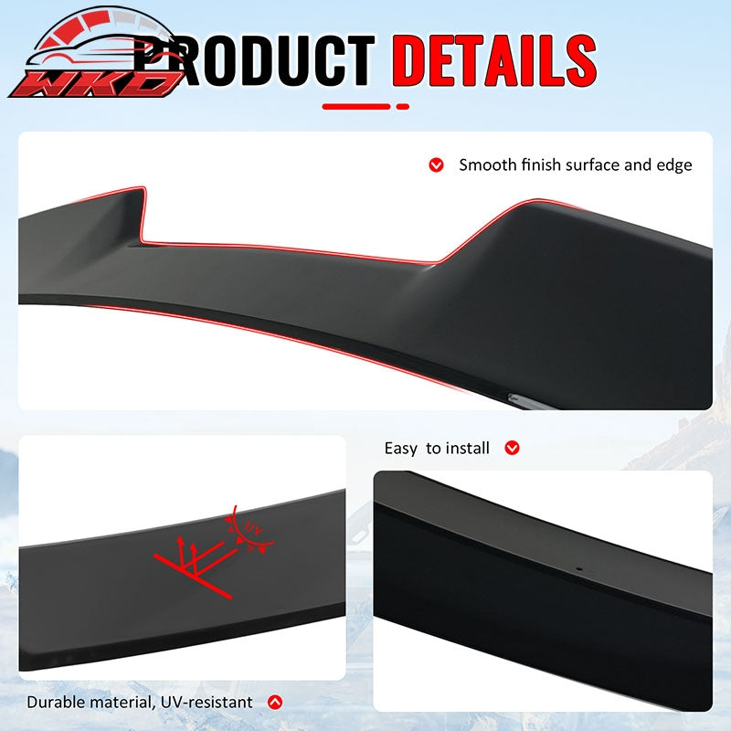 Fits 22-26 BMW G26 4-Series Gran Coupe & i4 V Style Roof Spoiler Gloss Black
