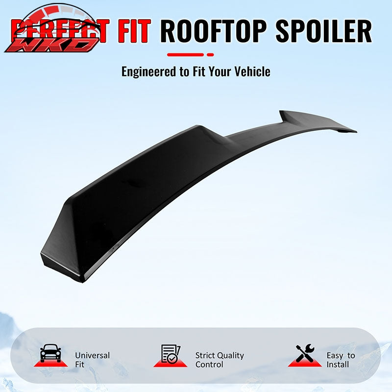 Fits 22-26 BMW G26 4-Series Gran Coupe & i4 V Style Roof Spoiler Matte Black