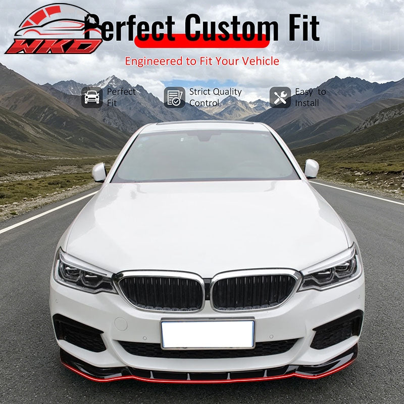 For 17-20 BMW G30 530i 540i M Sport GT Style Front Bumper Lip Carbon Fiber Print