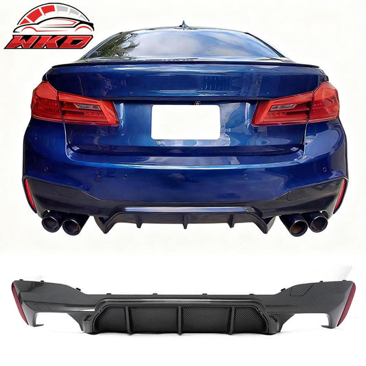 Wholesale For 17-23 BMW G30 5 Series M5 Competition Style Rear Diffuser Carbon Fiber Print - Wikond Auto