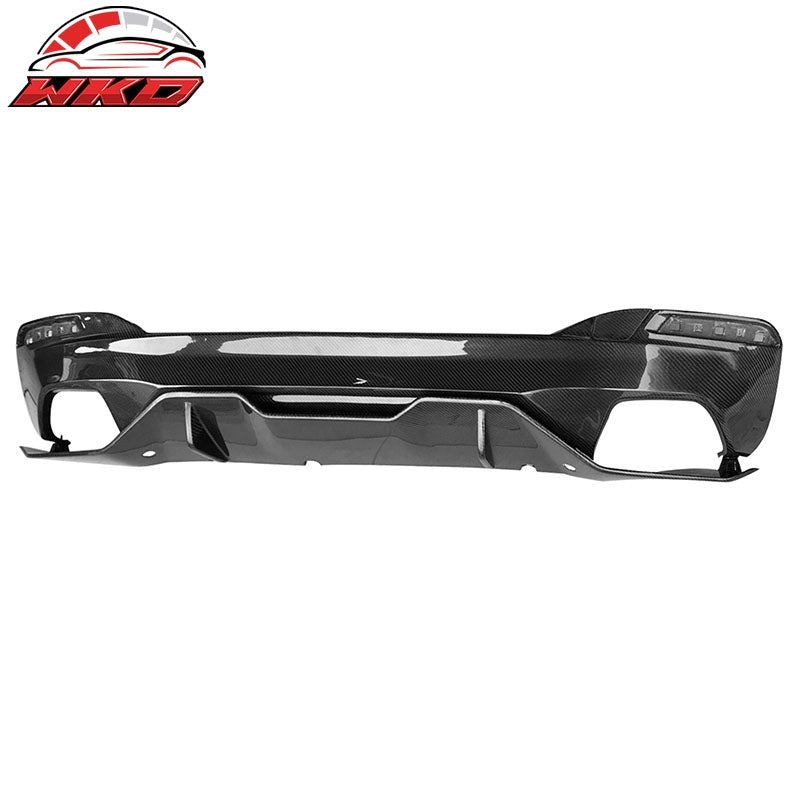 Wholesale 17-20 BMW G30 5 Series MP Style Rear Bumper Lip Diffuser Matte Carbon Fiber - Wikond Auto
