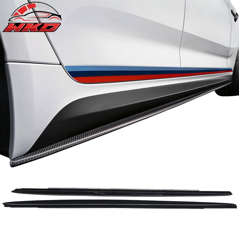 Fits 17-23 BMW G30 5 Series MT MP Style Side Skirts Extension - Carbon Fiber