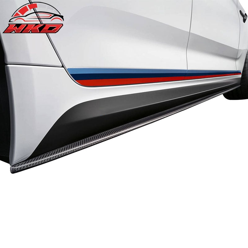 Fits 17-23 BMW G30 5 Series MT MP Style Side Skirts Extension - Carbon Fiber
