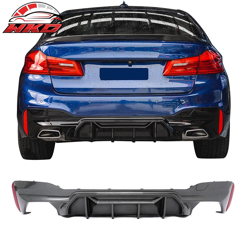 Wholesale 17-23 BMW G30 5 Series Rear Diffuser M5 M Perfermance Carbon Fiber Print PP