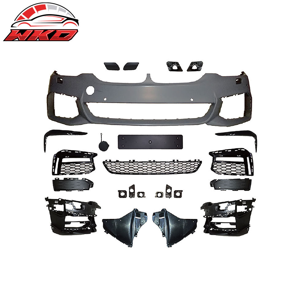 For 17-20 BMW G30 5 Series Sedan 4DR M-Tech Front Bumper Cover Conversion W/ PDC