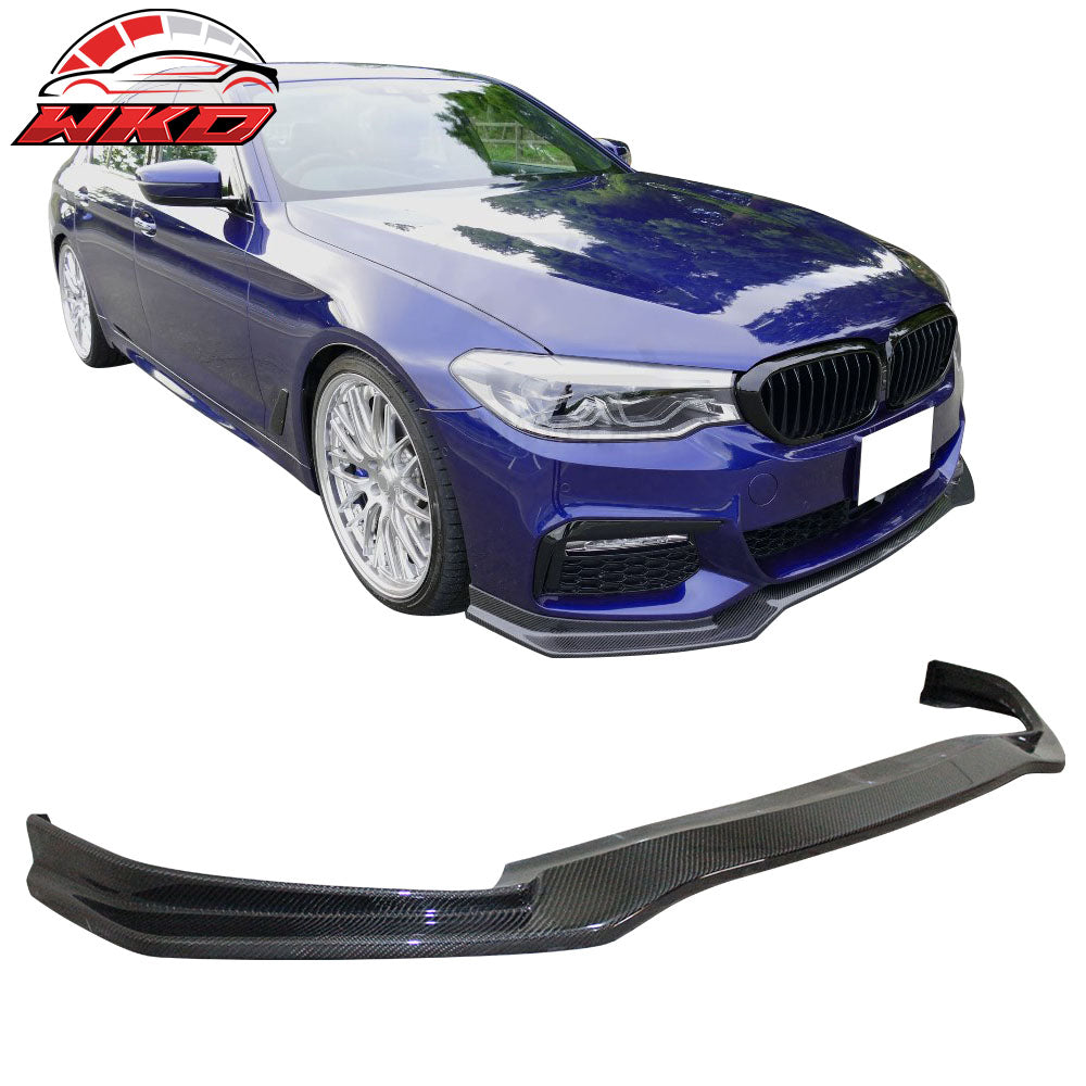 Fits 17-20 BMW G30 5 Series M Sport Front Bumper Lip Spoiler Carbon Fiber CF