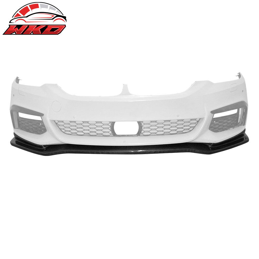 Fits 17-20 BMW G30 5 Series M Sport Front Bumper Lip Spoiler Carbon Fiber CF
